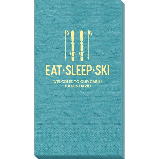 Eat Sleep Ski Bali Guest Towels